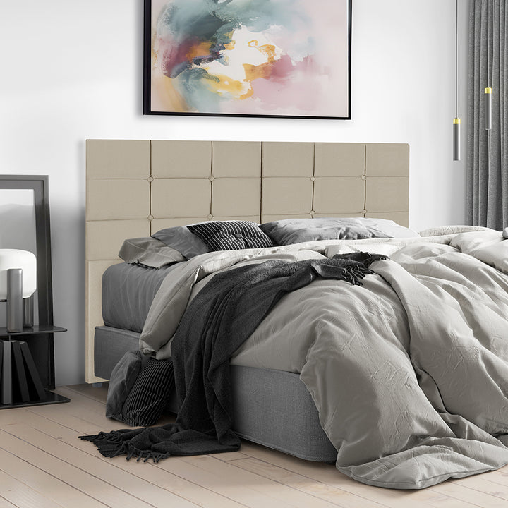 Cabeceira com pé  para cama box  em Tecido Suede- Cores , Medidas e Modelos