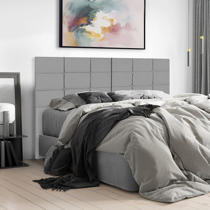 Cabeceira com pé  para cama box  em Tecido Suede- Cores , Medidas e Modelos