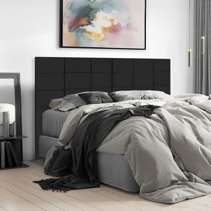 Cabeceira com pé  para cama box  em Tecido Suede- Cores , Medidas e Modelos
