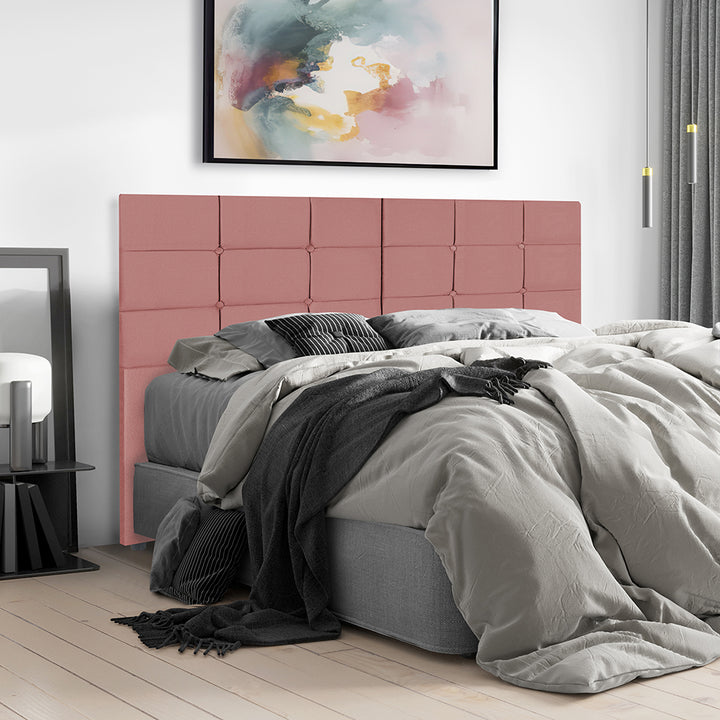 Cabeceira com pé  para cama box  em Tecido Suede- Cores , Medidas e Modelos