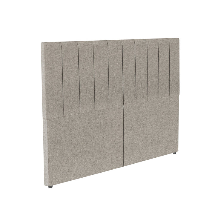 Cabeceira Estofada com Pé em Tecido Linho - Design Premium e Exclusivo - Cores e Medidas