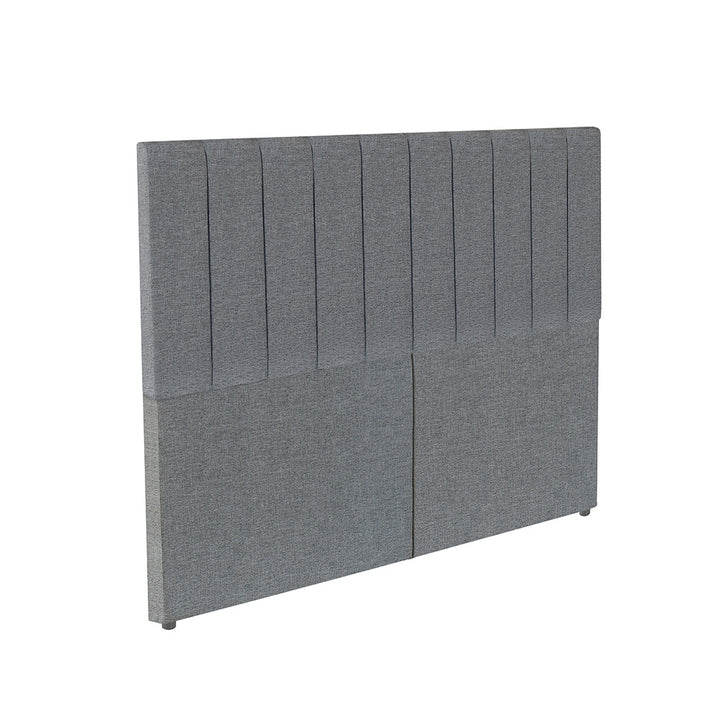 Cabeceira Estofada com Pé em Tecido Linho - Design Premium e Exclusivo - Cores e Medidas