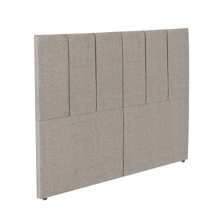 Cabeceira Estofada com Pé em Tecido Linho - Design Premium e Exclusivo - Cores e Medidas