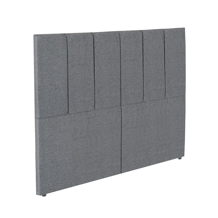 Cabeceira Estofada com Pé em Tecido Linho - Design Premium e Exclusivo - Cores e Medidas