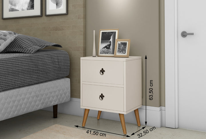 Mesa de Cabeceira Luxury 2 gavetas - Várias Cores