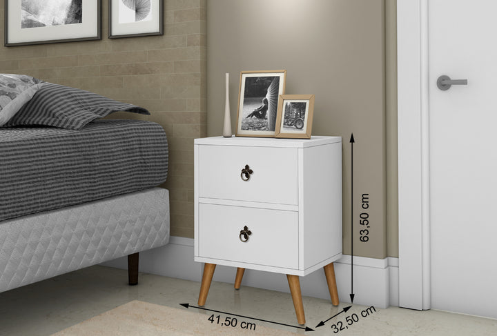 Mesa de Cabeceira Luxury 2 gavetas - Várias Cores
