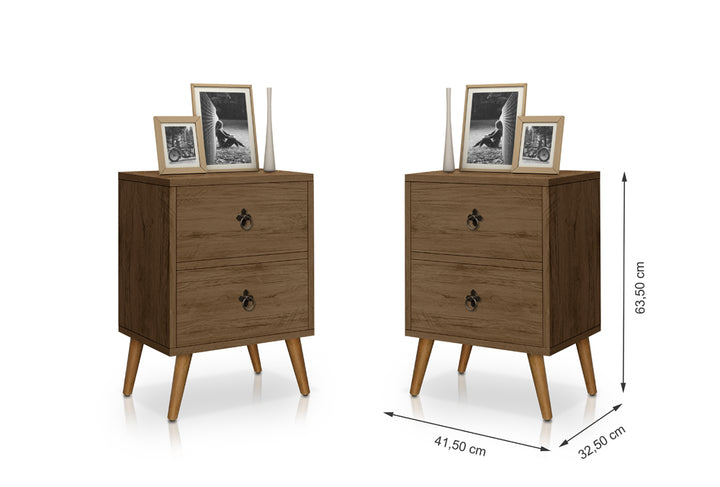 Mesa de Cabeceira Luxury 2 gavetas - Várias Cores