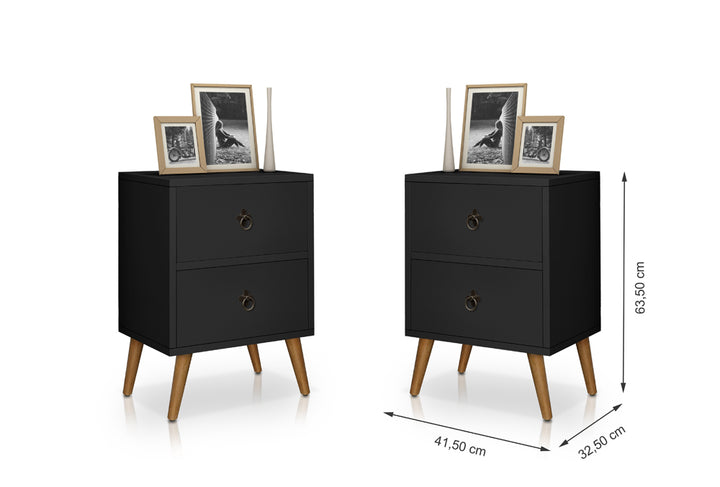 Mesa de Cabeceira Luxury 2 gavetas - Várias Cores