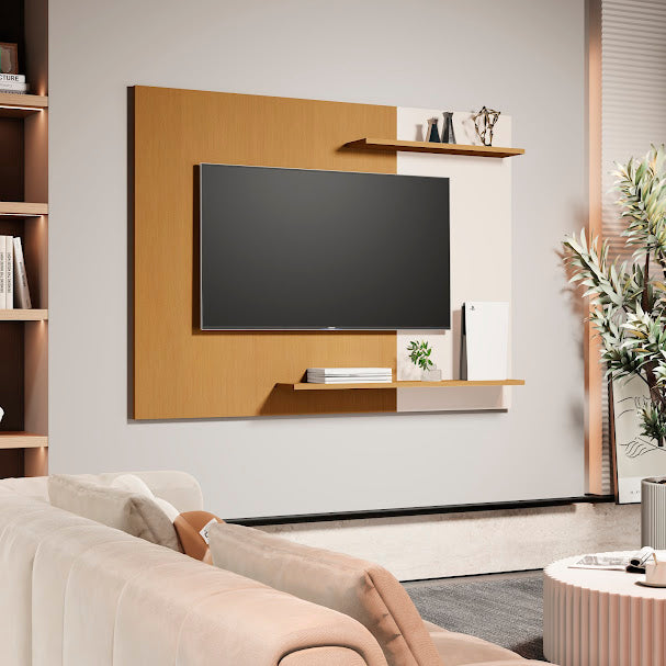 Painel para TV até 50" com Nicho Ripado e Efeito 3D – ASTRA