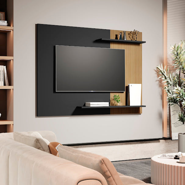 Painel para TV até 50" com Nicho Ripado e Efeito 3D – ASTRA