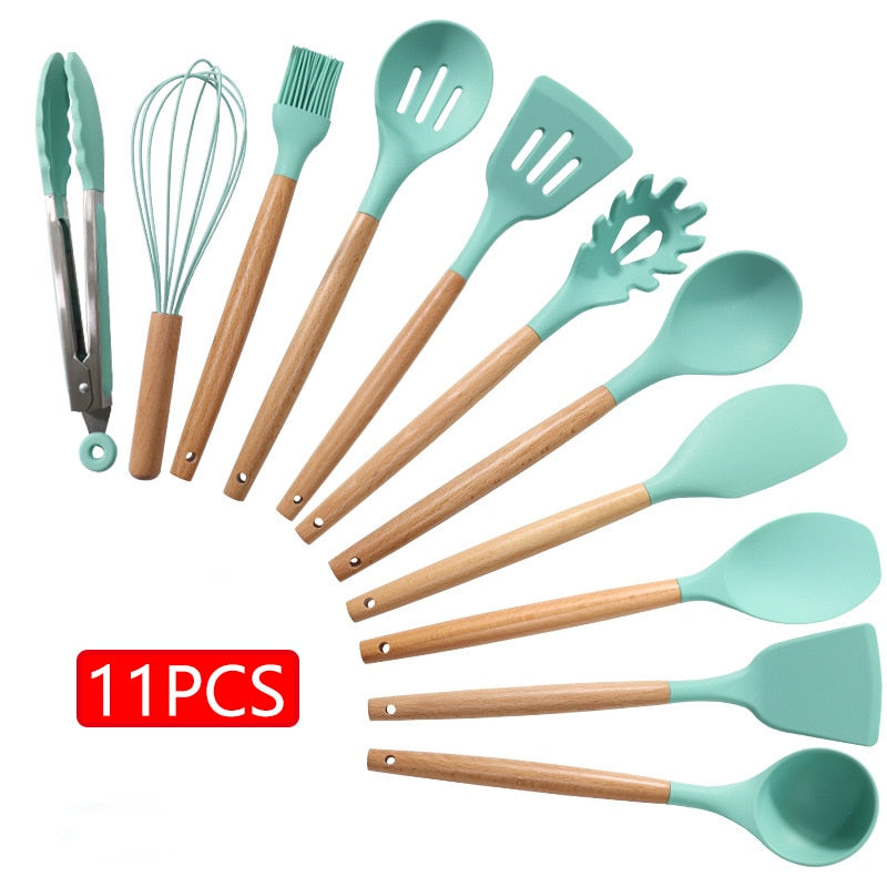 Kit Utensílios Silicone para Cozinha Premium