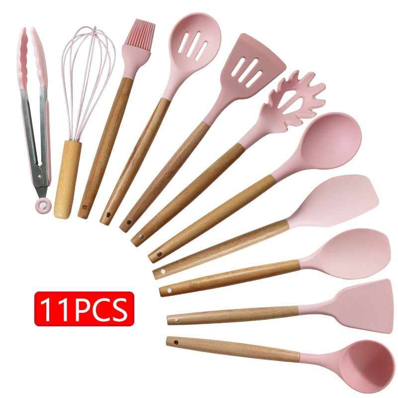 Kit Utensílios Silicone para Cozinha Premium