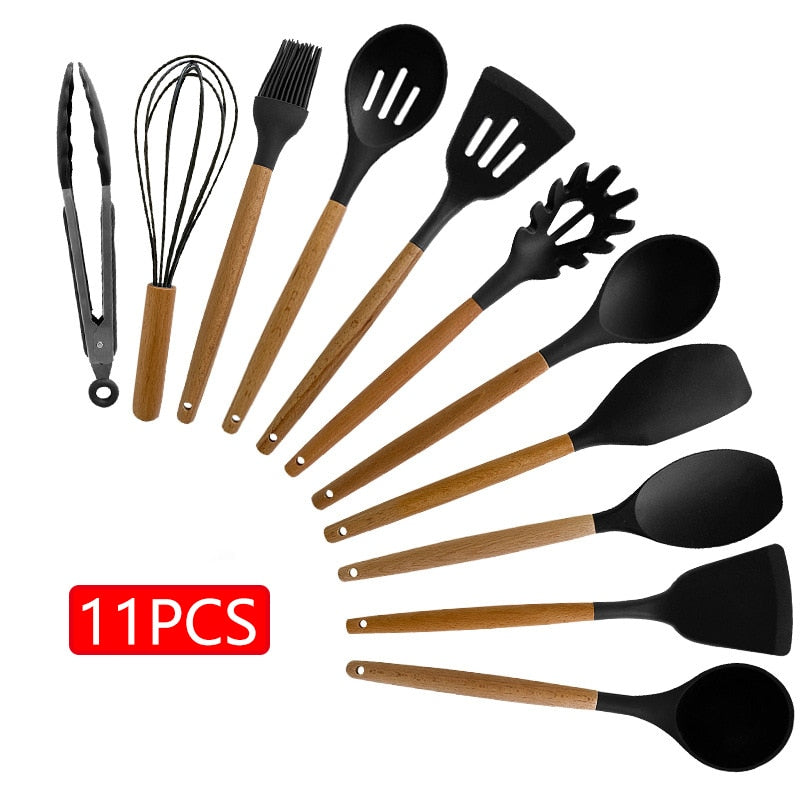 Kit Utensílios Silicone para Cozinha Premium