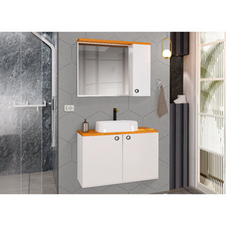 Conjunto Gabinete Banheiro Madri Com Cuba Cores