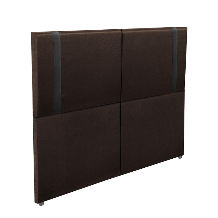 Cabeceira Estofada Valência com Pé em tecido Corino - Exclusivo Premium - 100% Madeira - Cores e Medidas