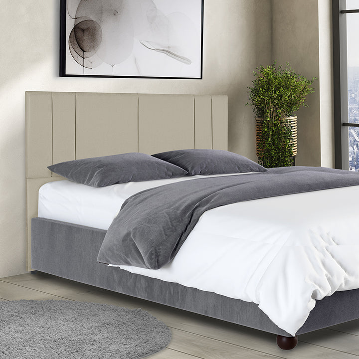 Cabeceira com pé  para cama box Tecido Suede- Cores , Medidas e Modelos