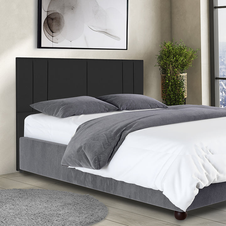 Cabeceira com pé  para cama box Tecido Suede- Cores , Medidas e Modelos