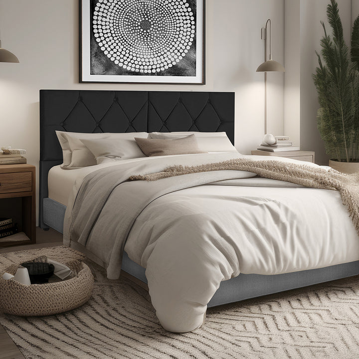 Cabeceira com pé  para cama box  em Tecido Suede- Cores , Medidas e Modelos